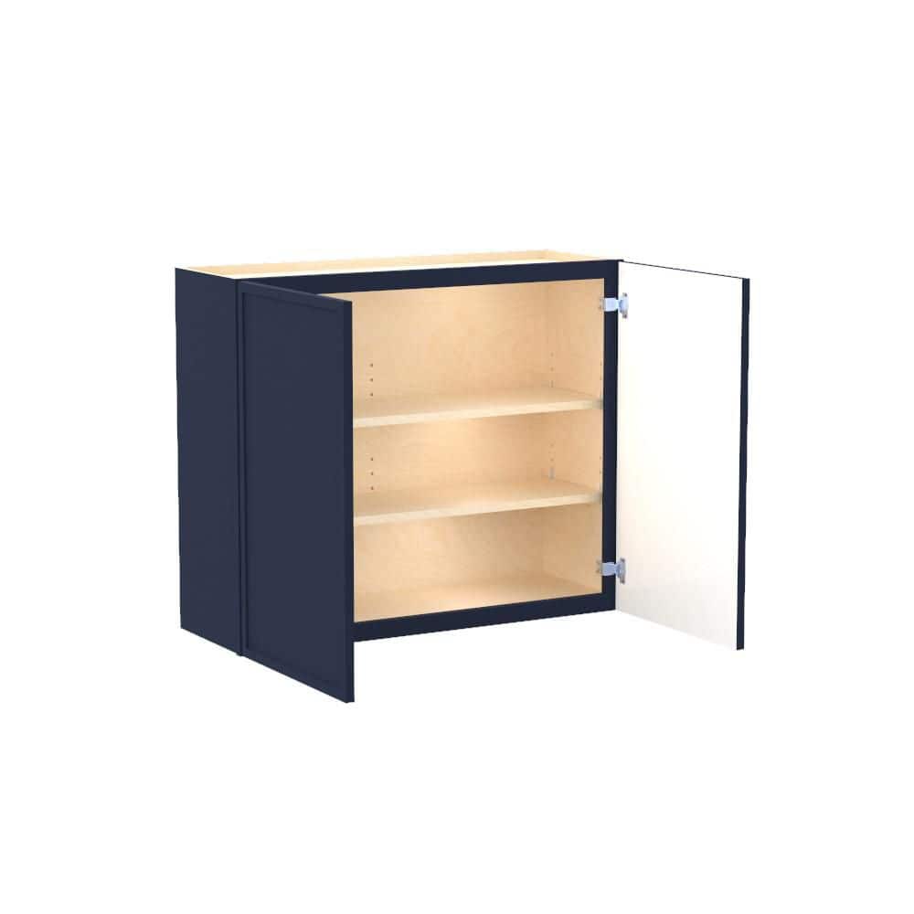 Franklin 36 in. W x 12 in. D x 30 in. H Assembled Plywood Wall Kitchen Cabinet in Vessel Blue with Soft Close price history on PriceWatchPro