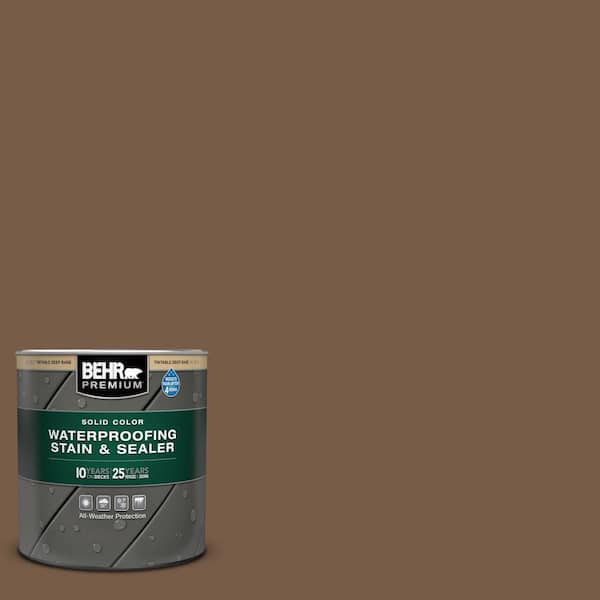 1 qt. #N250-7 Mission Brown Solid Color Waterproofing Exterior Wood Stain and Sealer
