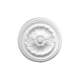 1-7/8 in. x 15-3/4 in. Acanthus and Dots Polyurethane Medallion