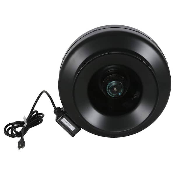 Hurricane Commercial 12 in. Black Inline Fan with Mounting Brackets Included