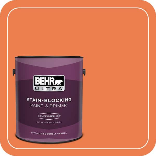 BEHR ULTRA 1 gal. #P200-6 Sizzling Sunset Extra Durable Eggshell Enamel Interior Paint & Primer