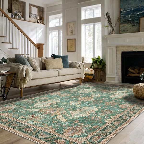 Desert Brown 8 ft. x 10 ft. Vintage Indoor Area Rug