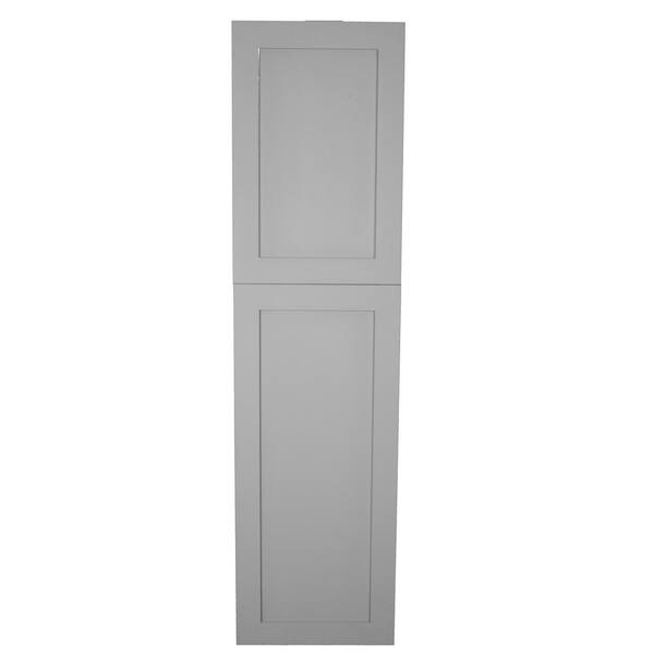 WG Wood Products Fieldstone Shaker Style Frameless 15.5 in. W x 59 in. H Primed Gray Recessed Medicine Cabinet without Mirror