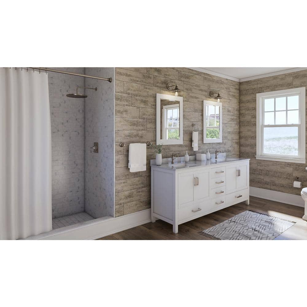 Moen 44-72 Inch Adjustable Brushed Nickel Tension Mounted Shower Curtain Rod
