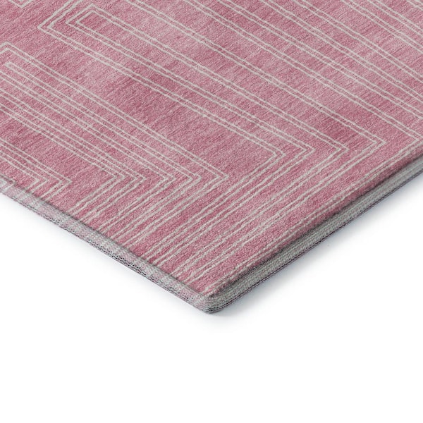 Mayfield Premium Machine Washable Abstract AMF1045 Pink 5 ft. x 7 ft. 6 in. Area Rug