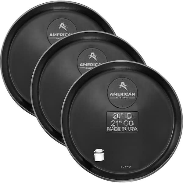AMERICAN BUILT PRO 20 in. Plastic Water Heater Drain Pan with 1 in. Drainhose Adapter (3-Pack)