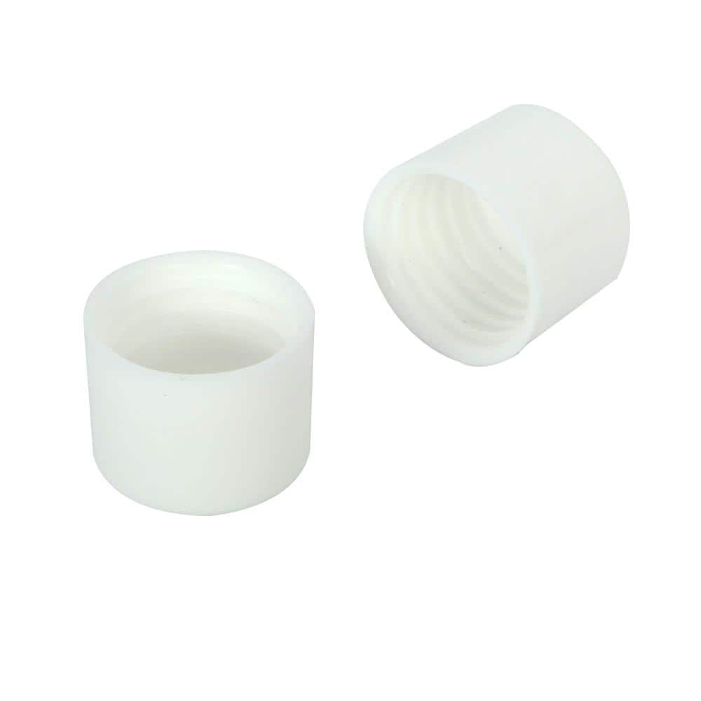 12 White Push-On Pliable Vinyl Caps Rubber Caps or End caps Fits 1/4" Rod 