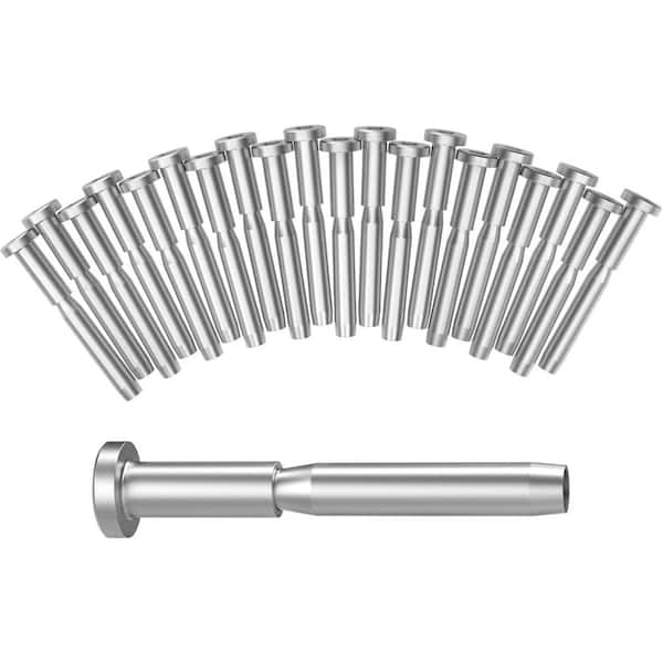 1.1 in. H x 4.72 in W Silver Invisible Receiver T316 Marine Grade Stainless Steel Stair Railing Kit