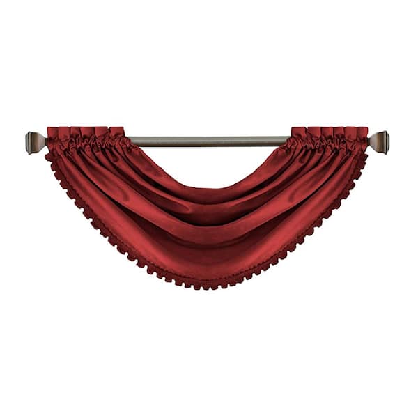 Elrene Rouge Faux Silk Rod Pocket Blackout Curtain - 52 in. W x 95 in. L  026865854091 - The Home Depot