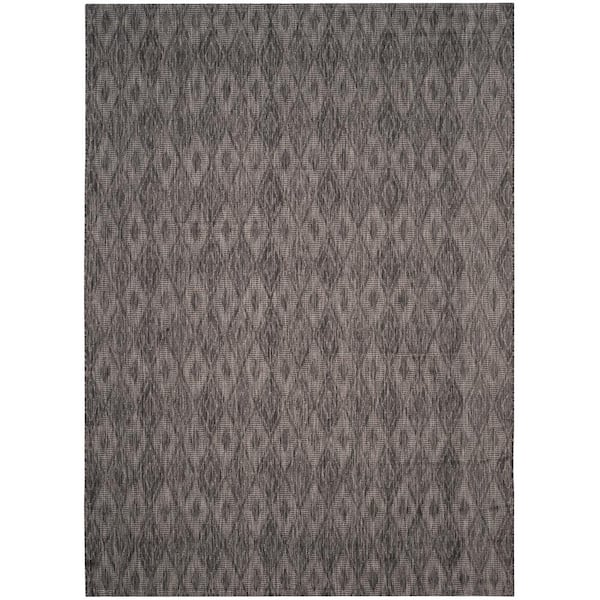 SAFAVIEH Courtyard Black 8 ft. x 11 ft. Solid Indoor/Outdoor Patio  Area Rug