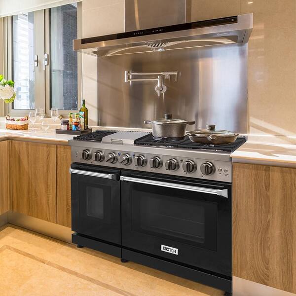 KOSTCH Propane 48 in. 6.8 cu. ft. 6 Burners Freestanding Double