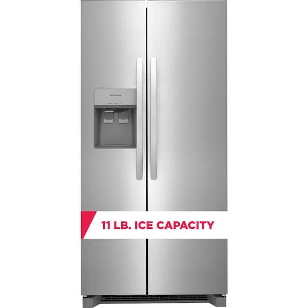 33 in. 22.3 cu. ft. Standard Depth Side by Side Refrigerator in Stainless Steel