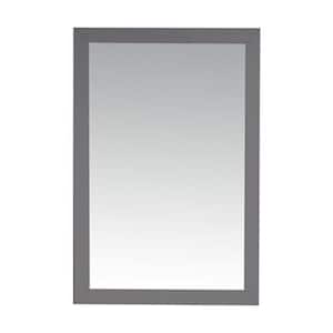 Sterling 24 in. W x 30 in. H Rectangular Wood Framed Wall Bathroom Vanity Mirror in Maple Grey