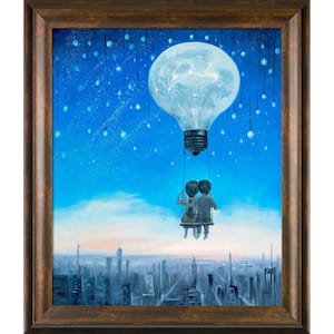 "Our Love Will Light The Night Reproduction with Modena Vintage" by Adrian Borda FramedOil Painting 29 in. x 25 in.