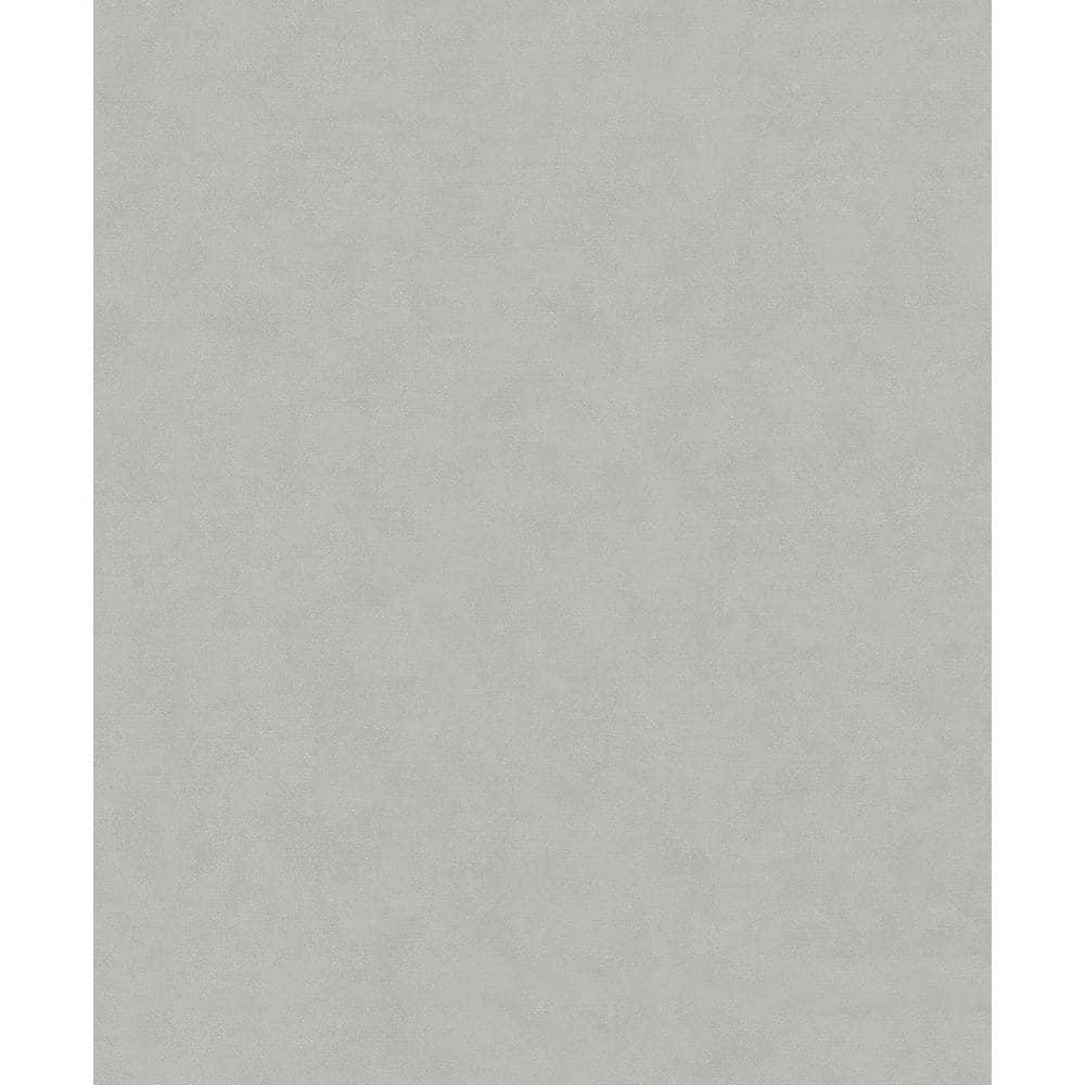 Flora Collection Grey Plain Linen Effect Shimmer Finish Non-Pasted Vinyl on