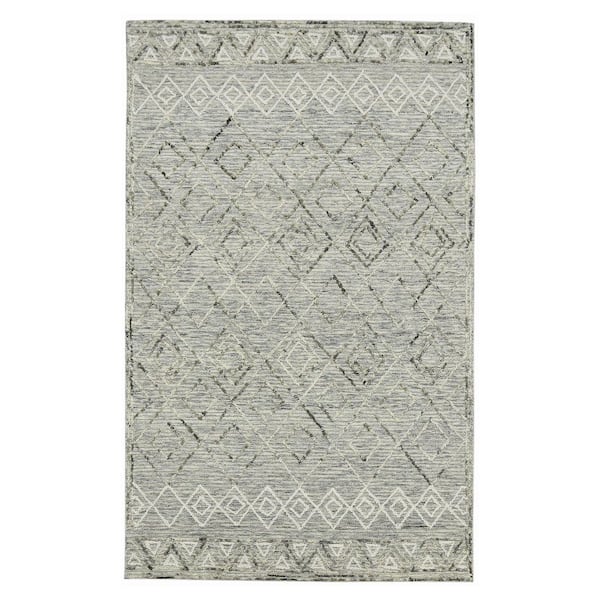 5 ft. x 8 ft. Multi-Colored Wool Argyle Hand Hooked Area Rug