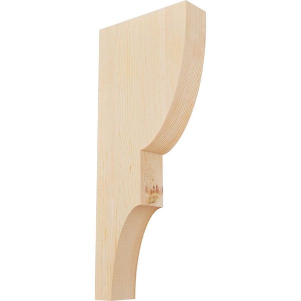 Ekena Millwork 3-1/2 in. x 12 in. x 28 in. Douglas Fir Ridgewood Smooth Corbel