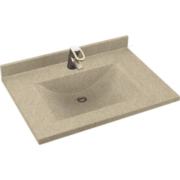 Swanstone Contour 25 in. Solid Surface Vanity Top with Basin in Prairie