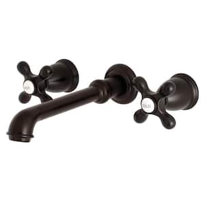 English Country 2-Handle Wall Mount Roman Tub Faucet in Oil Rubbed Bronze (Valve Included)