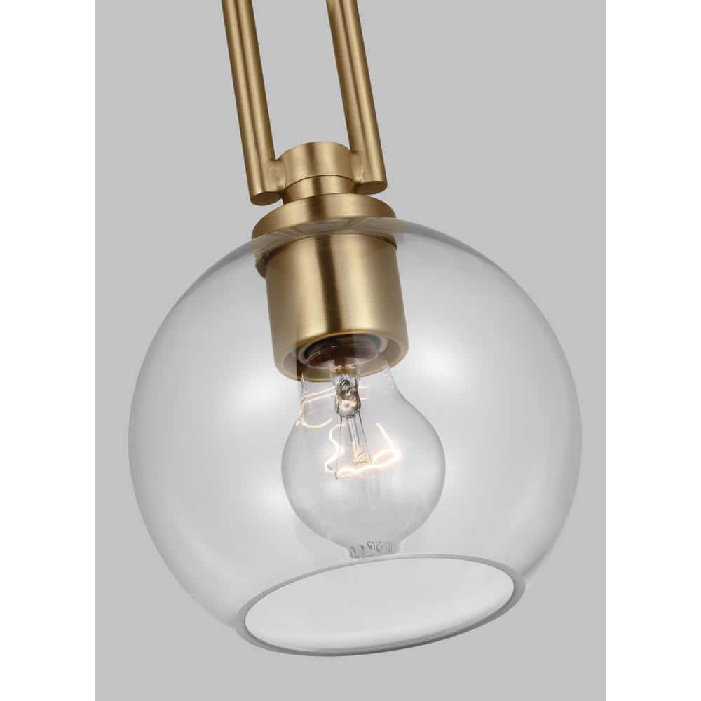 Codyn Satin Brass Mini Globe 1-Light Indoor/Outdoor Pendant