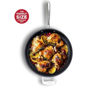 14 in. Aluminum Ultra-Durable Diamond Infused Family Skillet with Helper Handle