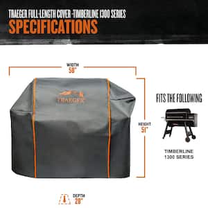 Full Length Grill Cover for Timberline 1300 Pellet Grill
