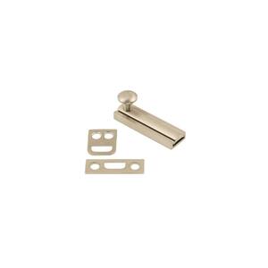 2 in. Solid Brass Surface Bolt in Satin Nickel