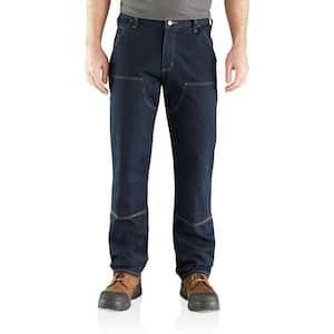 Men's 33 in. x 30 in. Erie Cotton/Polyester Rugged Flex Relaxed Double Front Dungaree Jean