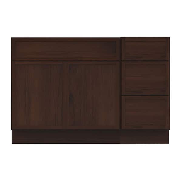 45 in. W x 21 in. D x 32.5 in. H Bath Vanity Cabinet without Top in Brown