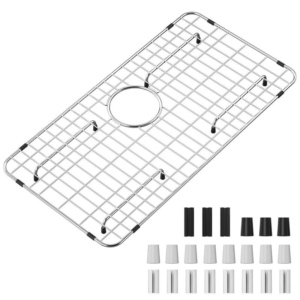 26 in. L x 14.1 in. W Stainless Steel Sink Grid, Sink Bottom Grid with Rear Drain for Single Bowl, Easy to Install price history on PriceWatchPro