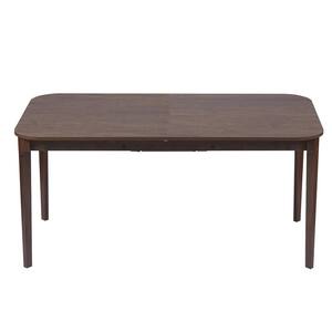78.7 in. Oval Walnut MDF Top Wood Frame Extendable Dining Table (Seats 4-8)