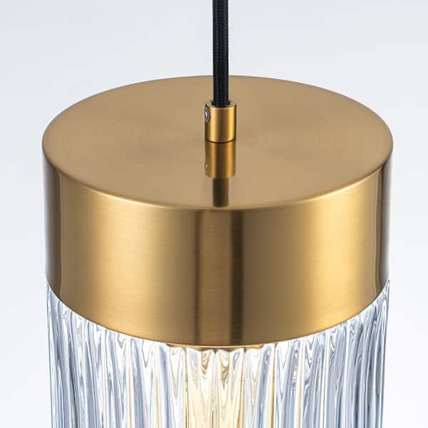 LLHZSY Miraletto 1-Light Brass Cylinder Kitchen Island Pendant