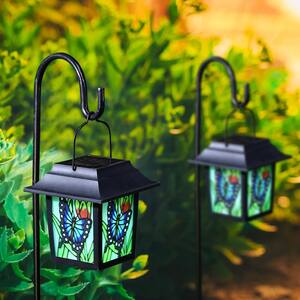 30 in. H Solar Black Powered LED Weather Resistant Path Light Garden Stake (2-Pack)