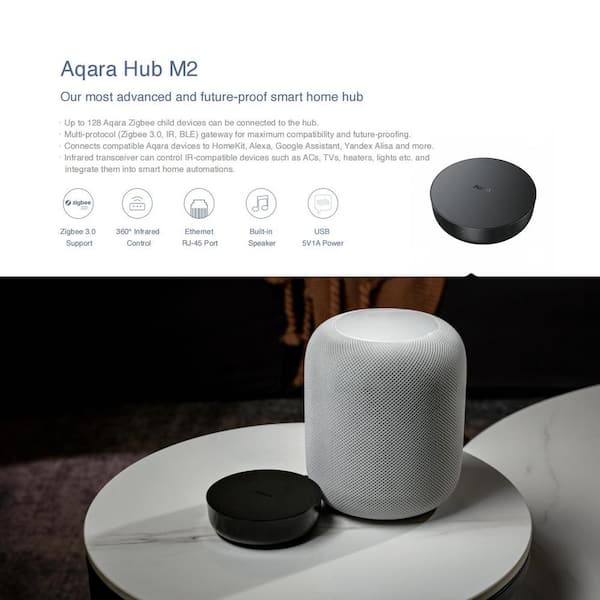 Aqara Hub M2 Alarma Control Ir Homekit, Alexa & Google Home