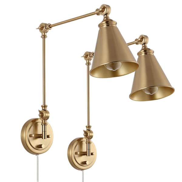 Brass swing arm on sale wall lamp