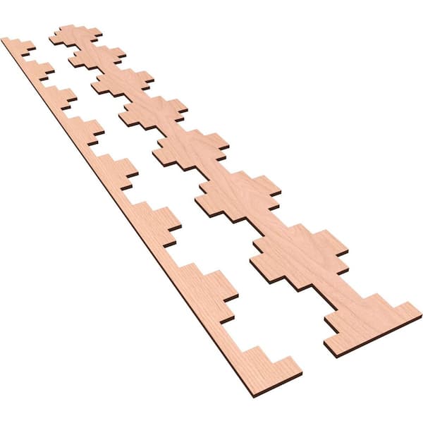 Ekena Millwork Gypsum 47 in. H x 0.25 in. W Slatwall Panels in Alder 15-Pack