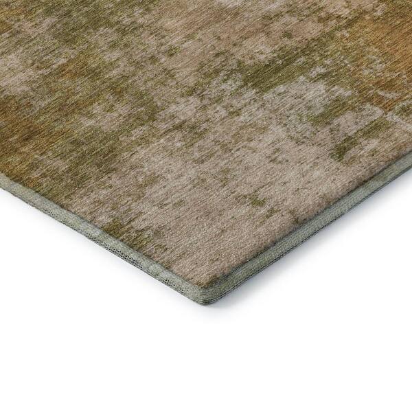 Mayfield Premium Machine Washable Abstract AMF2064 Copper 3 ft. x 4 ft. Area Rug