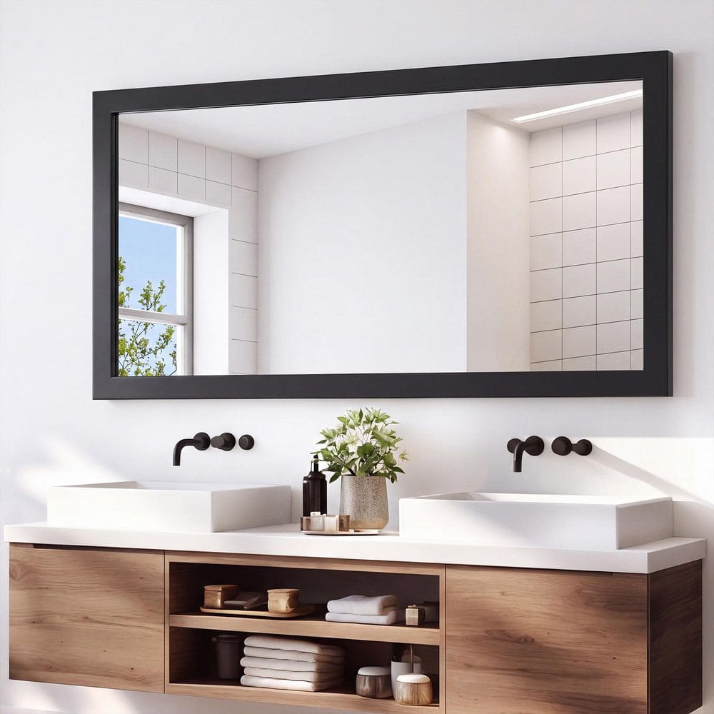 LuxHomez 30 in. W x 65 in. H Large Wood Frame Rectangular Wall