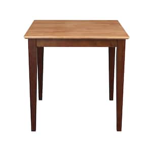 Cinnamon and Espresso Solid Wood Dining Table