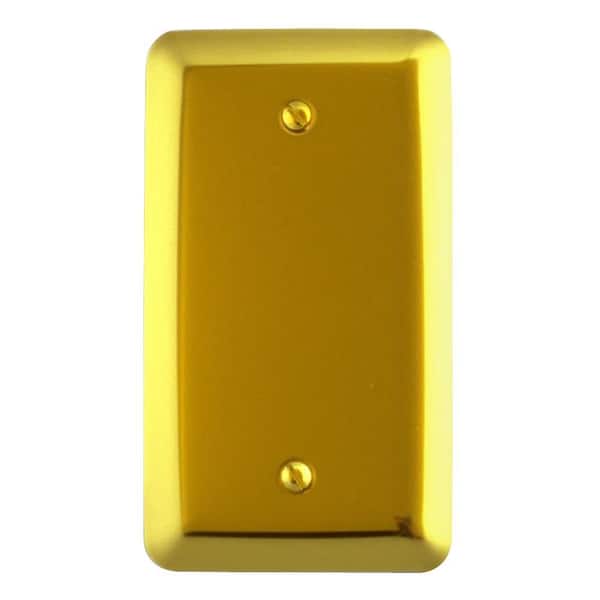 AMERELLE Brass 1-Gang Blank Plate Wall Plate (1-Pack)