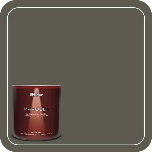 BEHR MARQUEE 1 Qt. #N370-7 Night Mission One-Coat Hide Matte Interior Paint & Primer