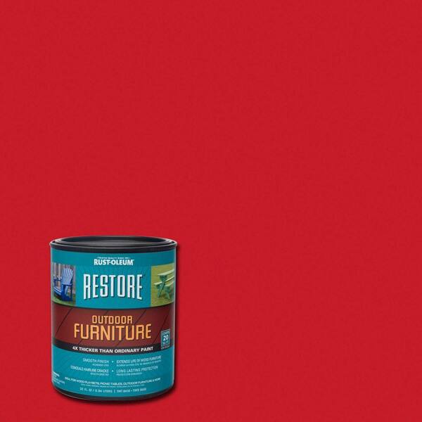 Rust-Oleum Restore 1- qt. Apple Red Outdoor Furniture Exterior Solid Stain