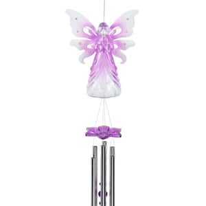 Large Solar Purple Angel, 6.5 by 42 Inches Metal Wind Chimes