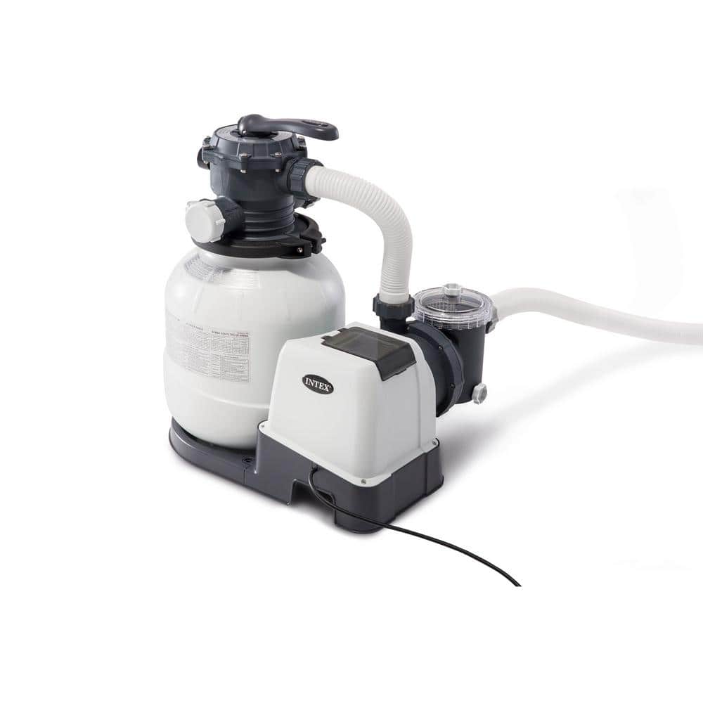 Intex Rectangular Ultra XTR Above Ground Pool with Sand Filter Pump
