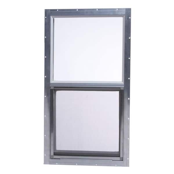 TAFCO WINDOWS 14 in. x 27 in. Mobile Home Single Hung Aluminum Window - Gray