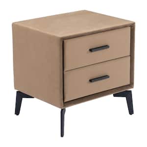 Montana 19.5 in.W Brown 19.7 in.H Rectangle Brown MDF Wood Top End Table