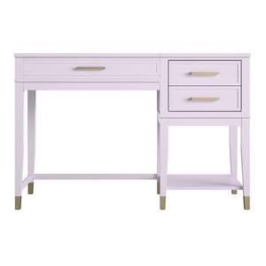 Westerleigh 45.7in. Lavender Lift-Top Desk with 2-Drawers