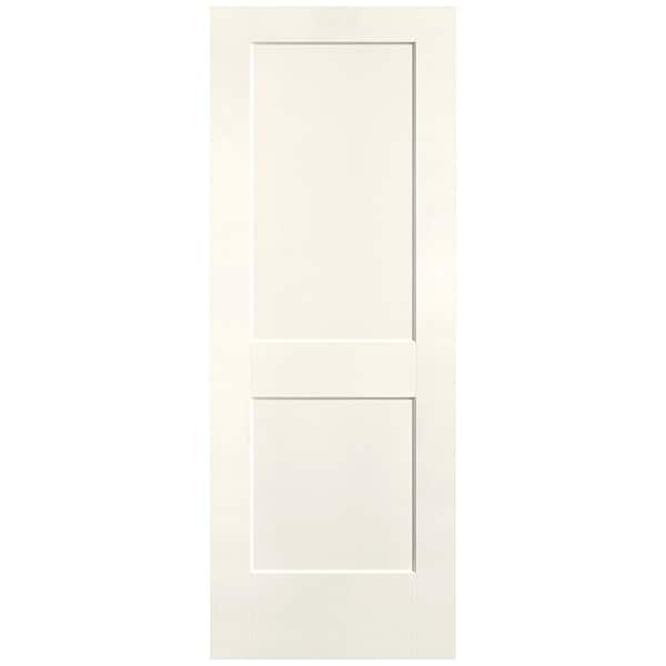 Masonite 30 in. x 80 in. 2-Panel Logan Single Bore Hollow Core Ivory Keys Molded Composite Interior Door Slab