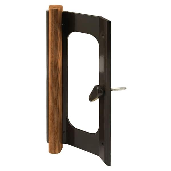 Prime-Line Wood Insert Bronze Finish Rusco Sliding Door Handle Set