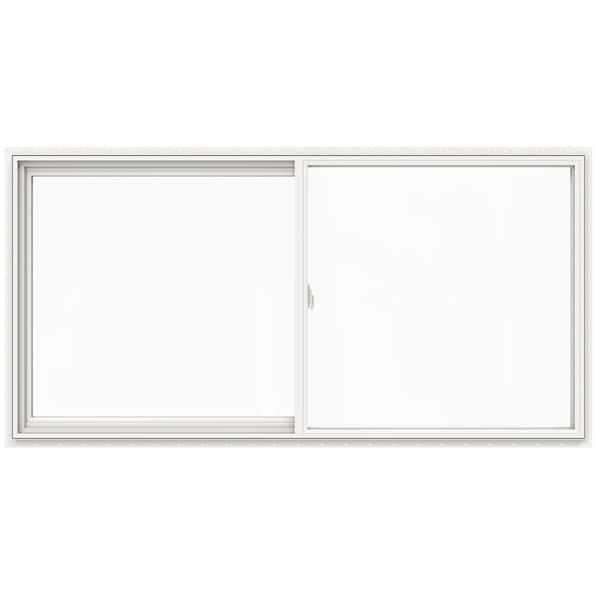 JELD-WEN 71.5 in. x 36.5 in. V-2500 Series White Left-Handed Sliding Vinyl Window with Fiberglass Mesh Screen